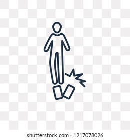 Accident vector outline icon isolated on transparent background, high quality linear Accident transparency concept can be used web and mobile