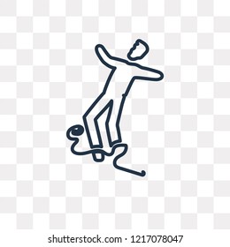 Accident vector outline icon isolated on transparent background, high quality linear Accident transparency concept can be used web and mobile