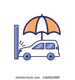 Accidental Insurance Filled Outline Vector Illustration Icon.