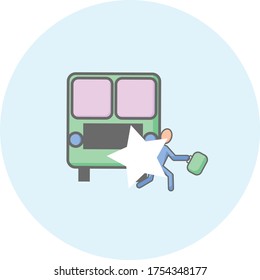 Accidental insurance icon. Trendy insurance icon on blue background for web and mobile graphic.