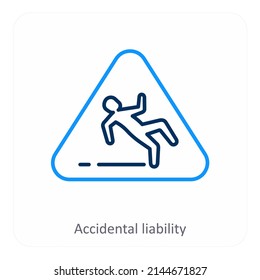 Accidental Liability And Liability Insurance Icon Concept