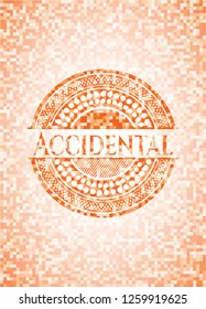Accidental orange mosaic emblem