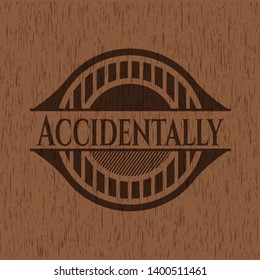 Accidentally vintage wood emblem. Vector Illustration.