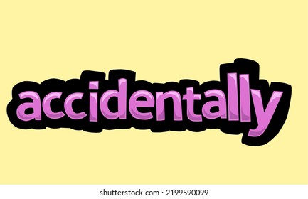 ACCIDENTALLY writing vector design on a yellow background very simple and very cool
