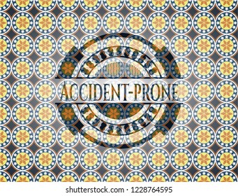 Accident-prone arabesque emblem. arabic decoration.