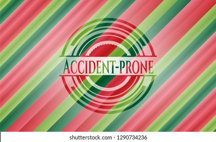 Accident-prone christmas badge background.
