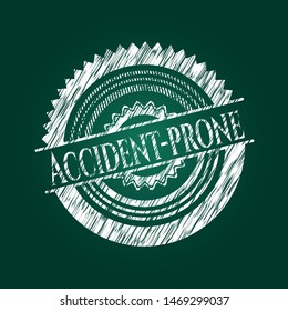 Accident-prone on blackboard. Vector Illustration. Detailed.
