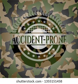 Accident-prone on camouflage pattern