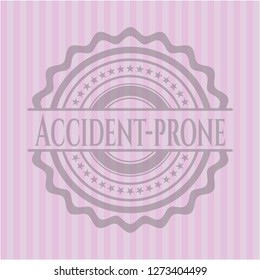 Accident-prone pink emblem