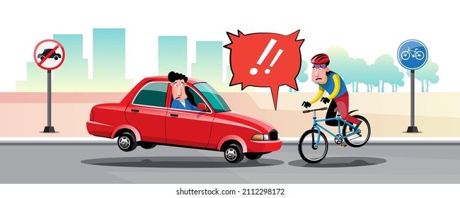 Accidents can always happen while riding a bicycle. Always wear protective gear such as helmets, gloves and knee pads. Flat vector illustration design