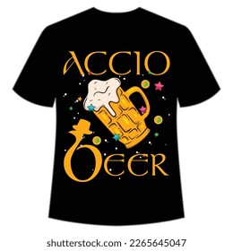 Accio beer St Patrick's Day Shirt Print Template, Lucky Charms, Irish, everyone has a little luck Typography Design