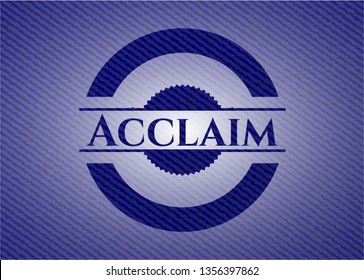 Acclaim badge with jean texture