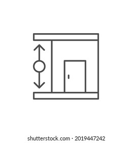 Accommodation Height Line Outline Icon