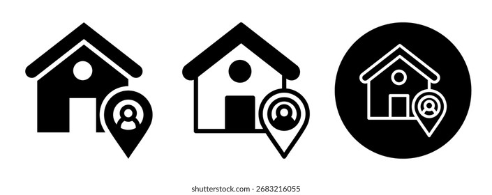 Accommodation Icon Collection Glyph and Mixed Vector Illustration