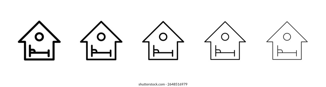 Icono de alojamiento lleno de concepto de letrero plano para el Diseño web.
