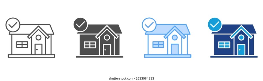 Conjunto de iconos de alojamiento Estilo múltiple