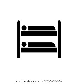 Accommodation Icon. Sleep Area, Boarding House Illustration. Applied as Trendy Symbol for Design Elements, Websites, Presentation and Application - Vector. 
