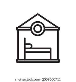 Accommodation icon Thin line art collection