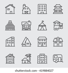 Accommodation line icons