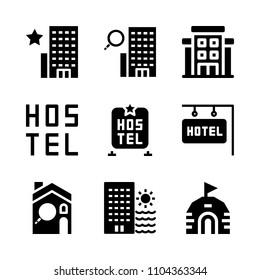 Accommodation Vector Icon Set. Bunk, Antarctic, Student And Together Icons Vector Illustration.