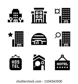 Accommodation vector icon set. person, young, frozen and key icons vector illustration.