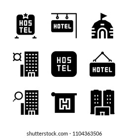 Accommodation vector icon set. suite, antarctica, people and relax icons vector illustration.