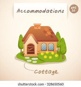 Accommodations : Cottage : Vector Illustration