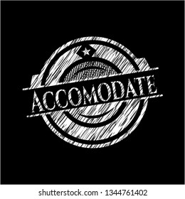 Accomodate chalkboard emblem on black board