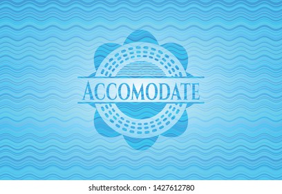 Accomodate water emblem. Vector Illustration. Detailed.