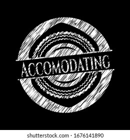 Accomodating with chalkboard texture. Vector Illustration. Detailed.