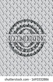 Alojamiento de emblema de color plata. Patrón de escalas. Ilustración vectorial. Detallado.