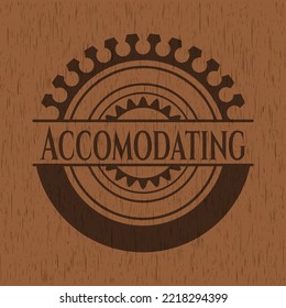 Accomodating wood emblem. Vintage. Vector Illustration. 
