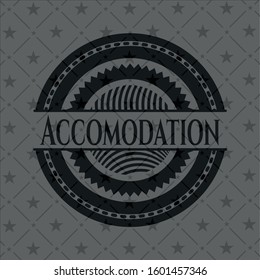 Accomodation black emblem. Vector Illustration. Detailed.