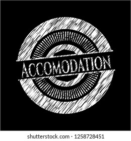 Accomodation chalkboard emblem