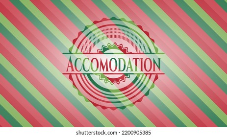 Accomodation christmas style badge. Vector Illustration. Detailed. 