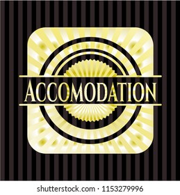 Accomodation gold shiny badge