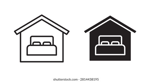 Accomodation icon clean sign illustration..