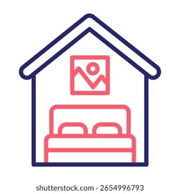 Accomodation Icon Color Vector Illustration