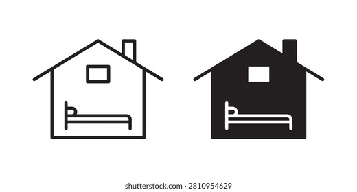 Accomodation icon editable clipart EPS10..