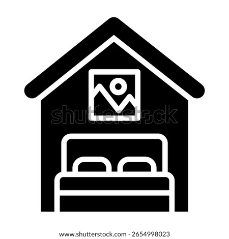 Accomodation Icon Glyph Vector Illustration