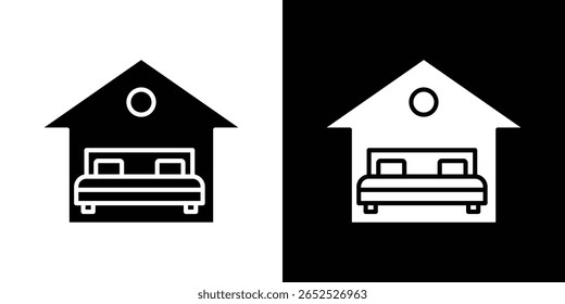 Accomodation icon symbol collection. Flat vector stock illustration.