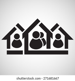 Accomodation icon, vector
