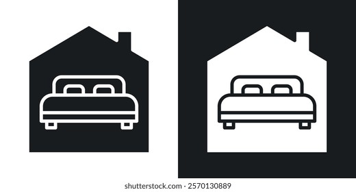 Accomodation icons in flat syle