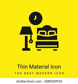 Icono mínimo de material amarillo brillante de alojamiento