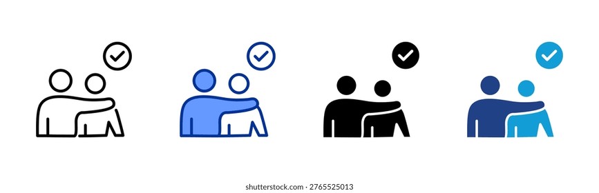 Accompany web icon with multiple style collection