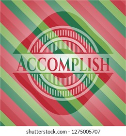 Accomplish christmas style badge..