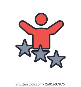 accomplish icon. vector.Editable stroke.linear style sign for use web design,logo.Symbol illustration.