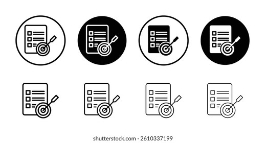 Accomplished goals and objectives icon Flat fill set collection