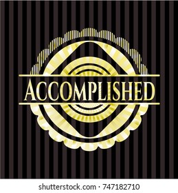 Accomplished gold emblem