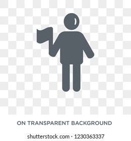 accomplished human icon. Trendy flat vector accomplished human icon on transparent background from Feelings collection. 